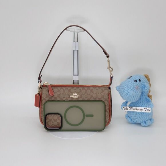 Coach CE698 Nolita 19 In Colorblock Micro Signature Canvas Clutch Purse Wristlet - Picture 2 of 9